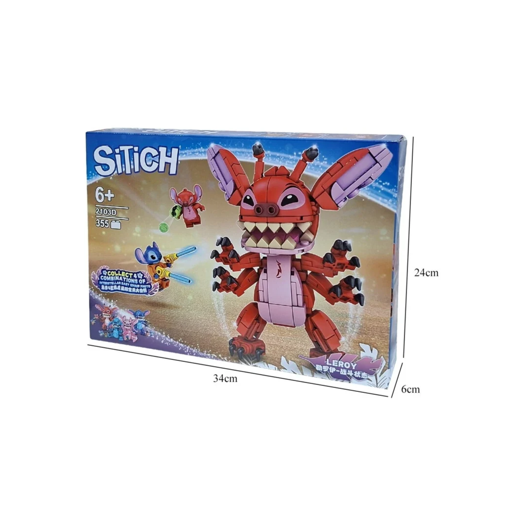 Stitch Leroy Building Blocks Set 355 Pieces – Creative Construction Toy for Kids Ages 6+