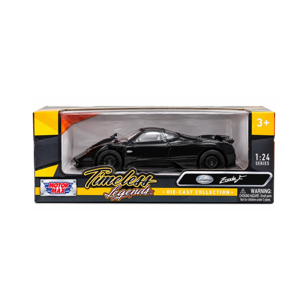 Motor Max Pagani Zonda F 1:24 Scale Die-Cast Model Car – Black | Timeless Legends Collection