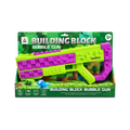 Pixel Building Block Bubble Gun – Automatic Bubble Blaster Toy | Green & Purple | 3+ Years
