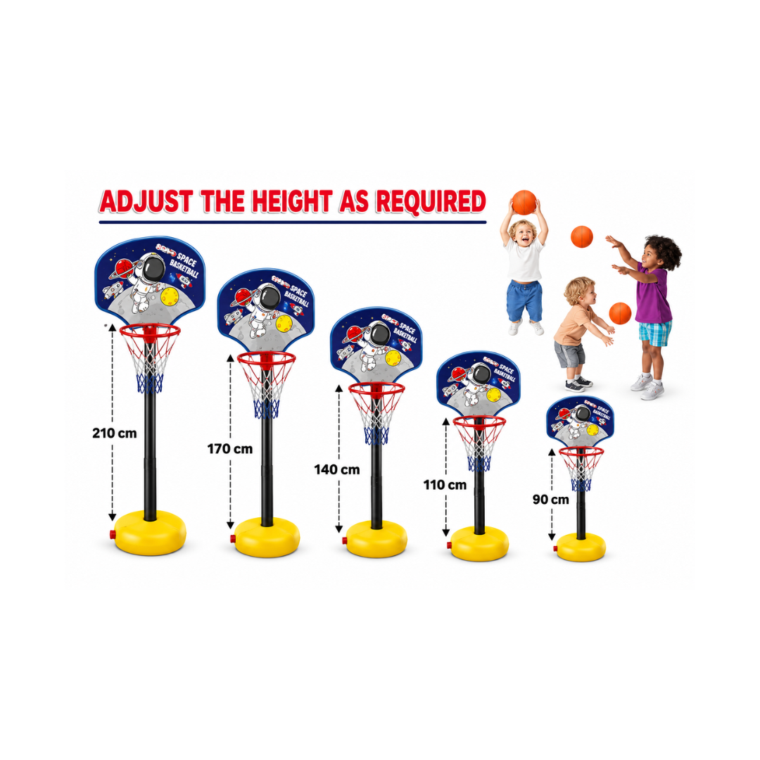 Kats Space Basket Ball Set Height Adjustable Shooting Champ Basketball Set