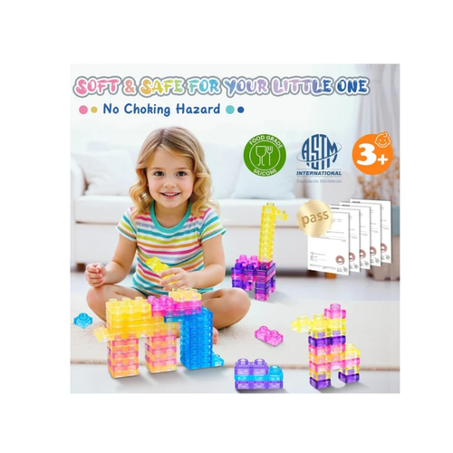 Magic Gummy 40 PCS Sensory Soft Gummy Blocks