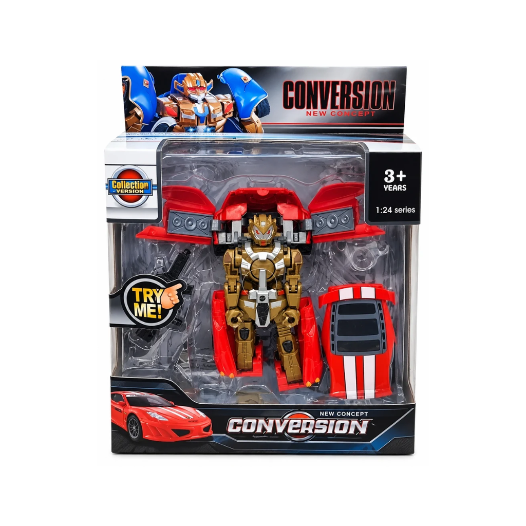Conversion Transforming Robot Car – 1:24 Scale Action Toy for Kids 3+