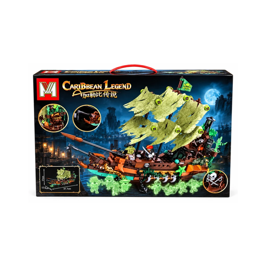 Caribbean Legend Ghost Pirate Ship Building Blocks Set – 6+ Years