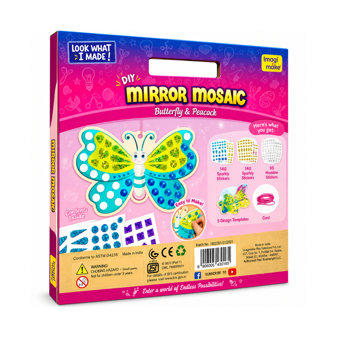Imagi make Mirror Mosaic Butterfly & Peacock