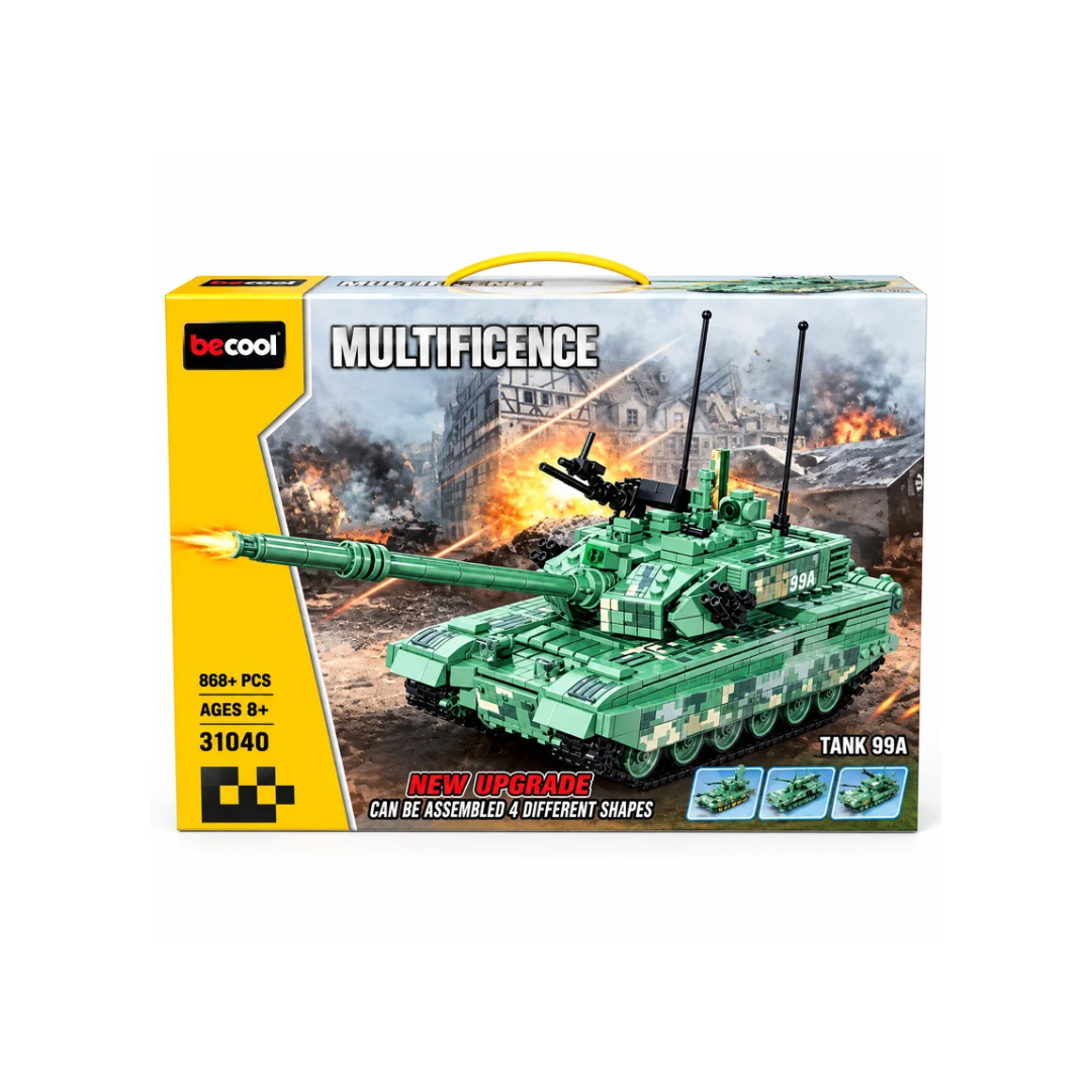 Be Cool Multifience Tank 99A 4-in-1 Building Blocks Set – 868+ PCS | Model 31040 | Ages 8+