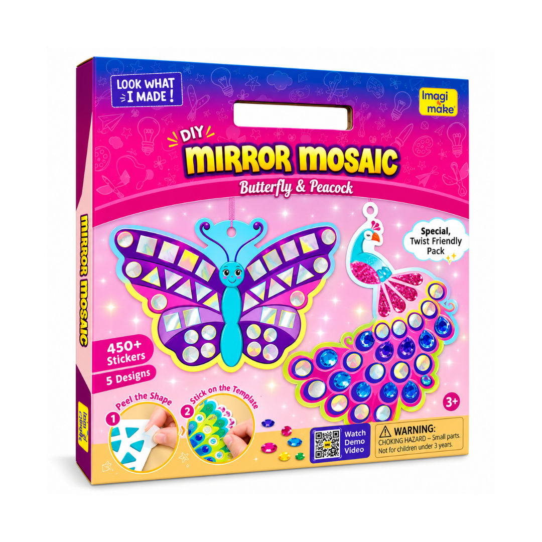 Imagi make Mirror Mosaic Butterfly & Peacock