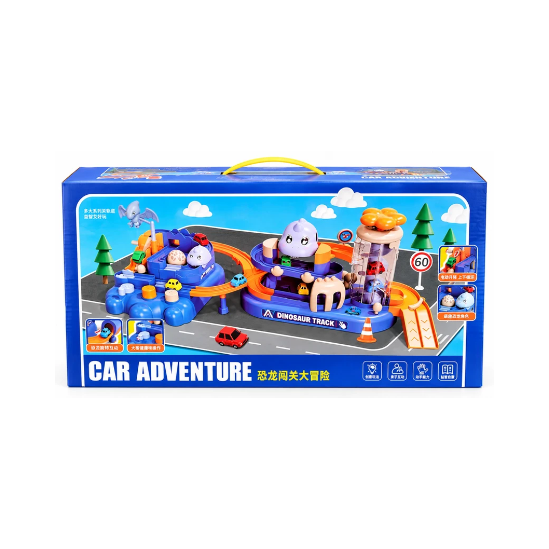 Dinosaur Track Adventure Playset | Interactive Ball Track & Racing Toy Set for Kids