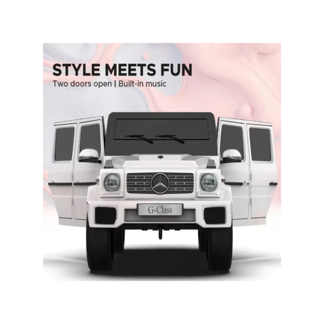 EMotorad Formula Fun Battery Oprated Mercedes Benz G-Wagon Ride-On Car, White
