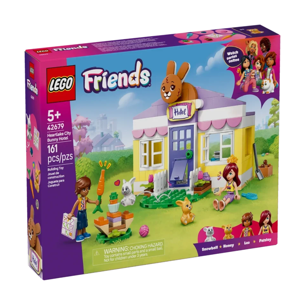 LEGO Friends Heartlake City Bunny Hotel Building Set 42679, 161 Pieces, Bunny Hotel with 2 Mini Dolls & 2 Rabbits – 5+ Years
