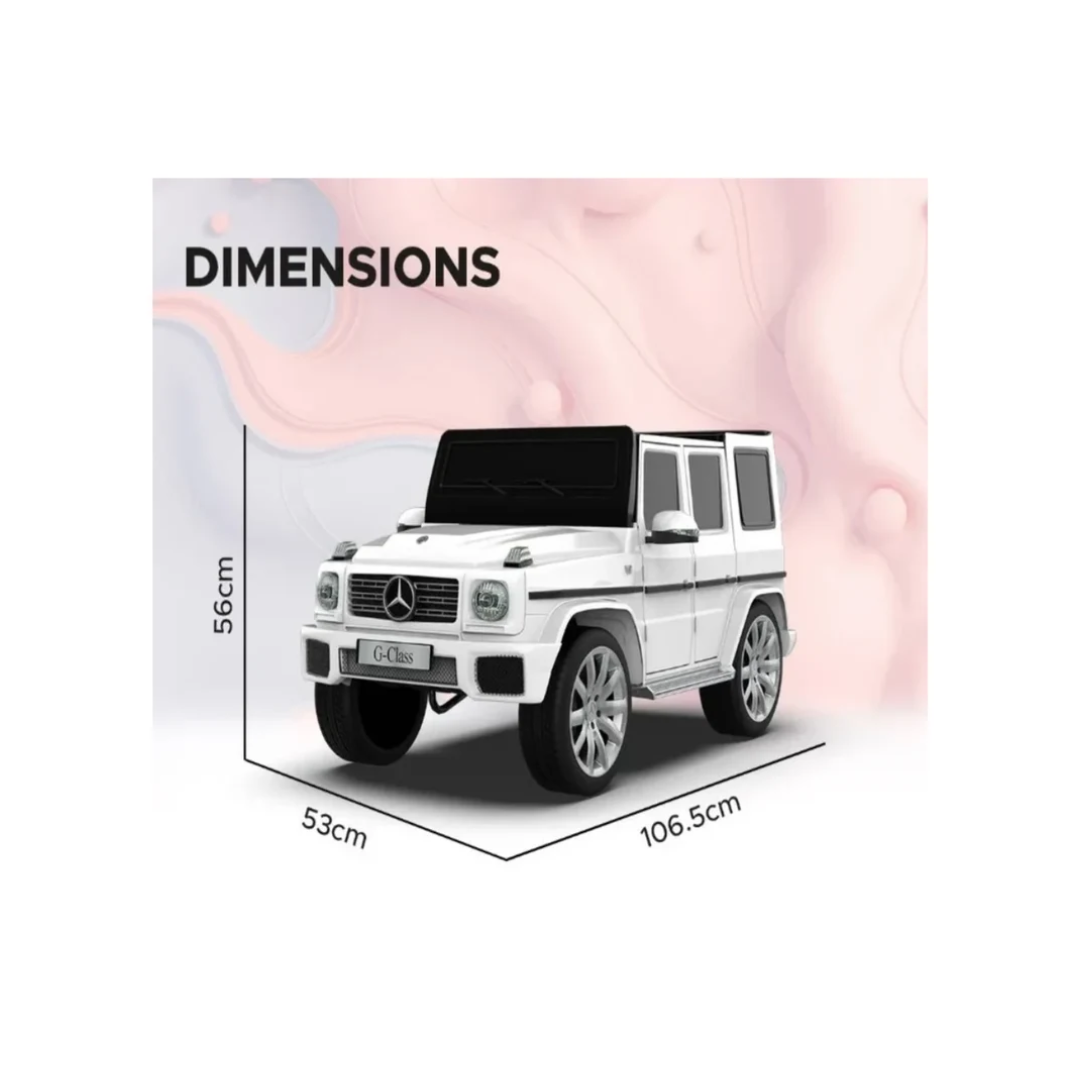 EMotorad Formula Fun Battery Oprated Mercedes Benz G-Wagon Ride-On Car, White