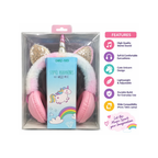 Kids Unicorn Furry Stereo Headphones with Sequin Ears DMZ-10D