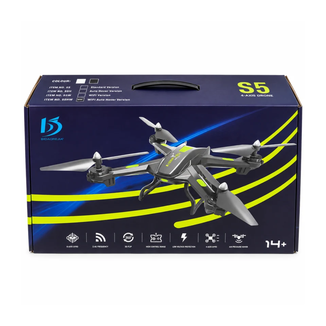 S5 4-Axis Remote Control Drone with 360° Flip & Headless Mode – 14+ Years