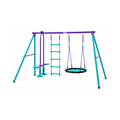 Plum Metal Multiplay Swing Set for Kids – Outdoor Playset with Swing, Rope Ladder & Glider, 50 kg Capacity