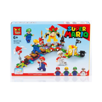 Super Mario Building Blocks Adventure Set – 371 Pieces with 4 Character Figures & Colorful Lights | 6+ Years