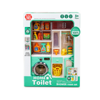 LUMO Home Toilet & Shower Room Pretend Play Set for Kids | Washing Machine & Cleaning Accessories with Light & Sound | 3+ Years