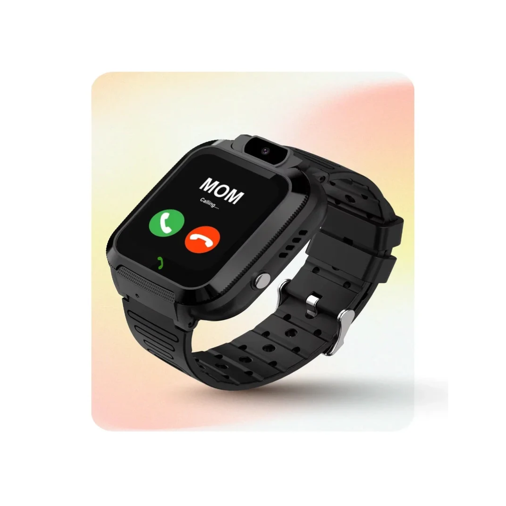 SPIKY BASILISK Kids Smartwatch with Voice Calling, LBS Location Tracking, HD Camera Black