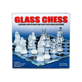 Premium Glass Chess Set with Frosted & Clear Glass Pieces – 2 Player Board Game