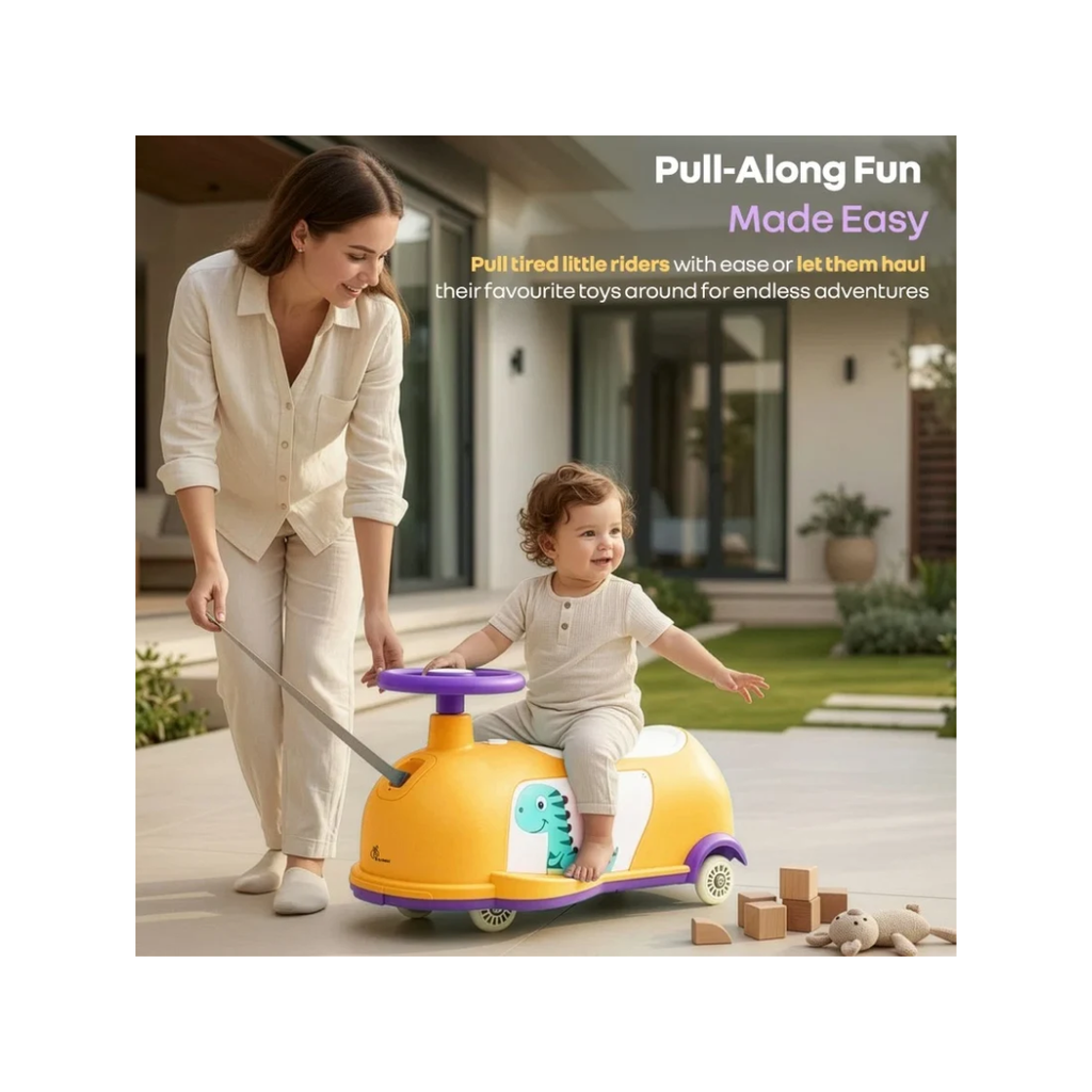 R For Rabbit Iya Iya Poppy 3 in 1 Kids Ride On Swing Car Orange Purple