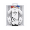 Kids Furry Bear Ear Headphones – White Multicolor DMZ-10A