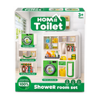 LUMO Home Toilet & Shower Room Pretend Play Set for Kids | Washing Machine & Cleaning Accessories with Light & Sound | 3+ Years