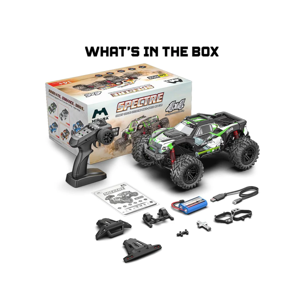 Mirana Spectre 4x4 High-Speed Remote Car Adventure Truck 50km/h Green