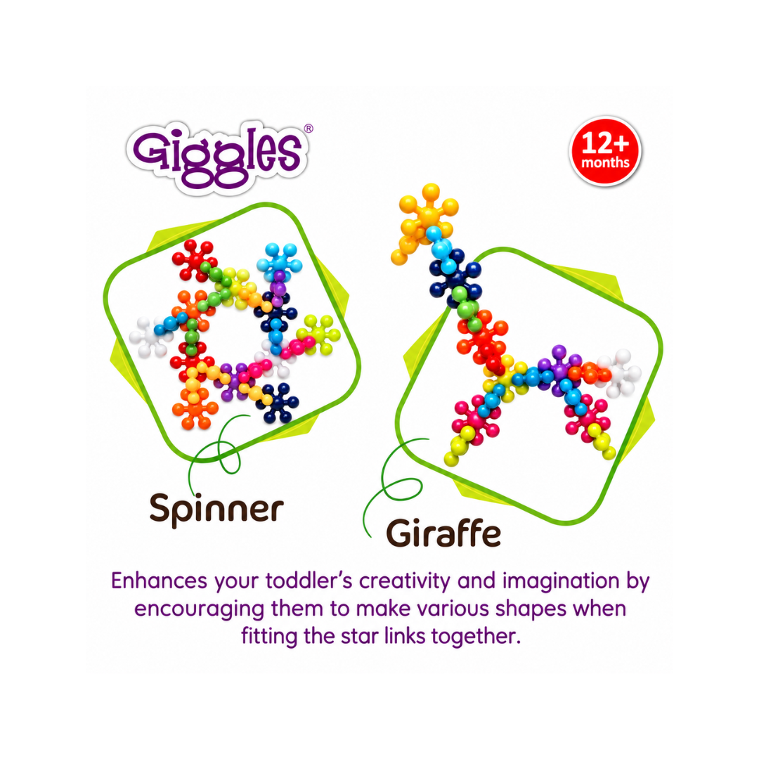 Funskool Giggles - Star Links Plus - 24pcs, Multi-Coloured