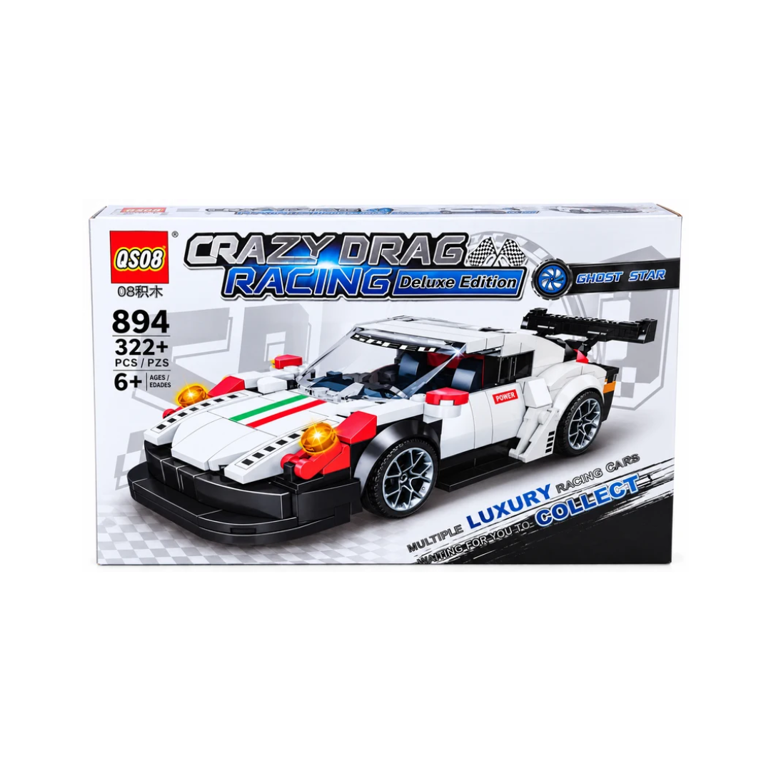 Crazy Drag Racing Deluxe Edition Building Blocks Sports Car – 322+ Pcs