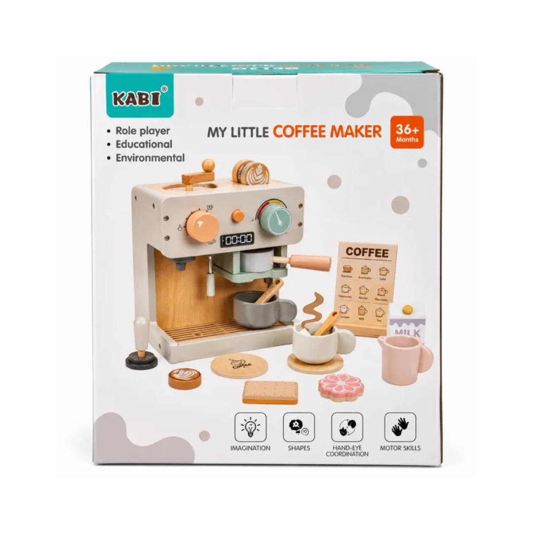 KABI My Little Coffee Maker Pretend Play Set for Kids – 36 Months+