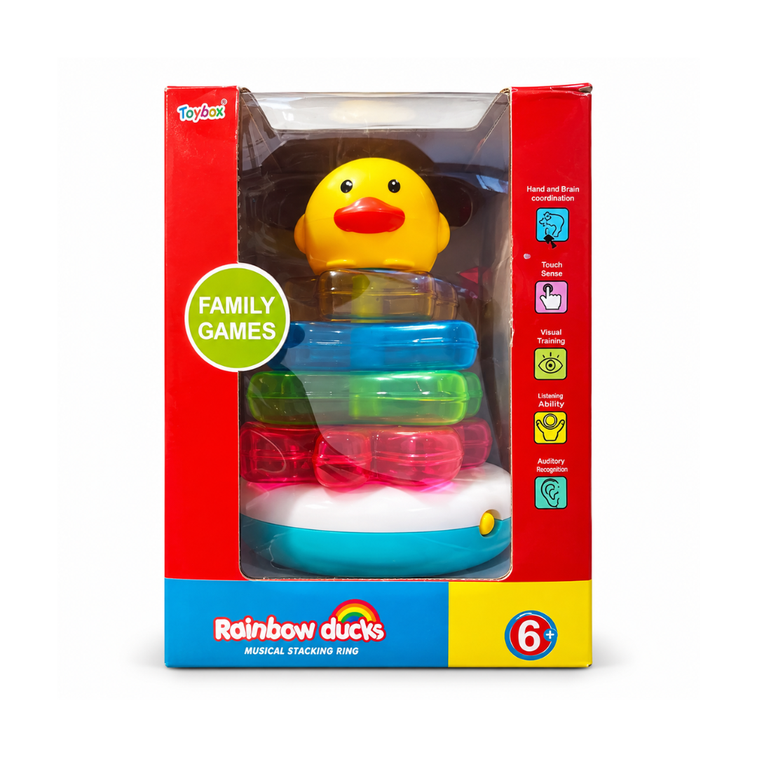 Toyboi Rainbow Ducks Musical Stacking Rings