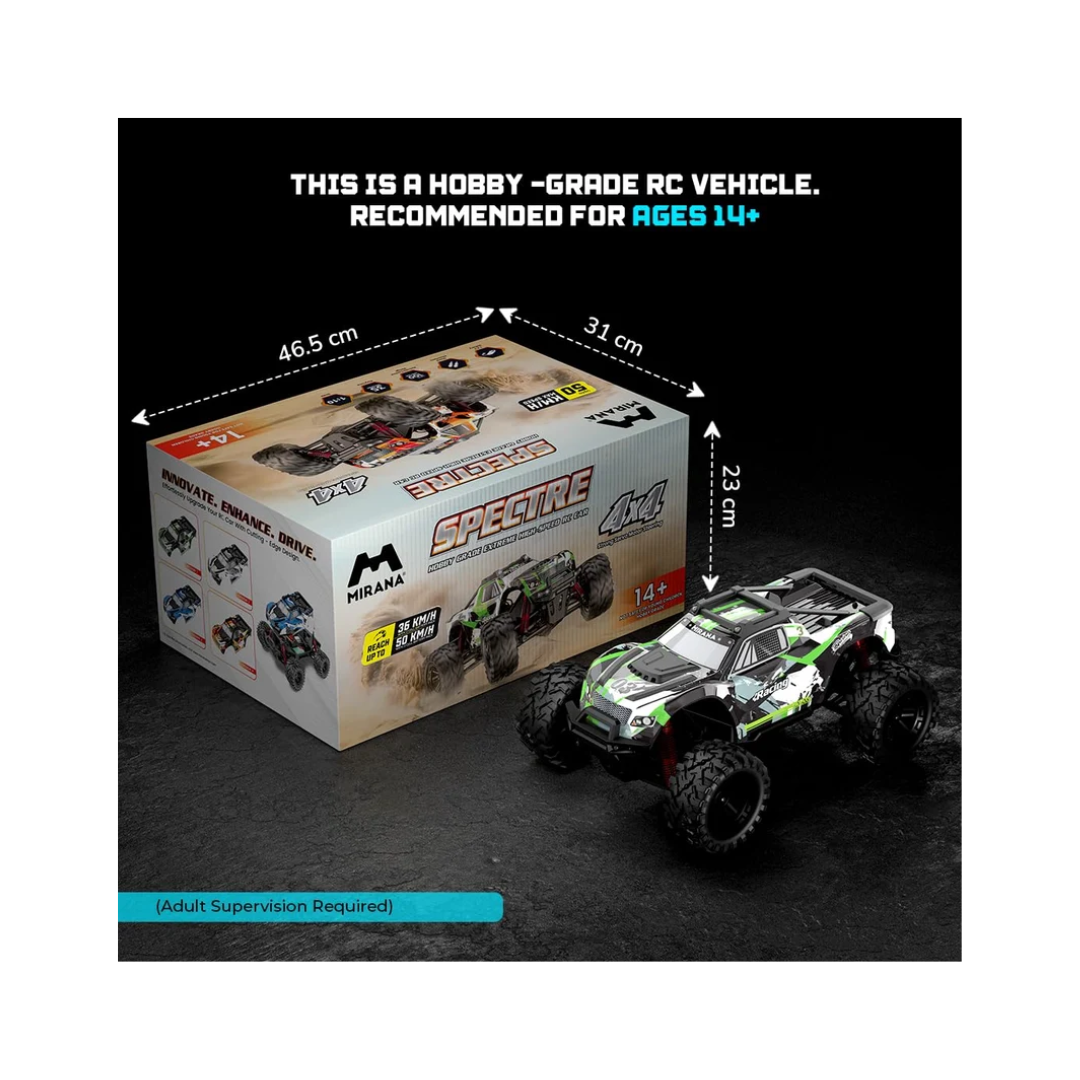 Mirana Spectre 4x4 High-Speed Remote Car Adventure Truck 50km/h Green