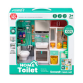 LUMO Home Toilet & Shower Room Play Set for Kids | Bathroom, Wash Basin & Cleaning Accessories with Light & Sound | 3+ Years