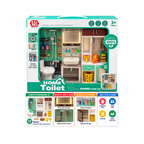 LUMO Home Toilet & Shower Room Play Set for Kids | Bathroom, Wash Basin & Cleaning Accessories with Light & Sound | 3+ Years
