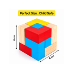 Shumee Colourful Wooden Puzzle Cube With 9 L-Shaped Blocks (4+ Years)