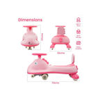 R for Rabbit Iya Iya Dino Swing Car Pink For Kids