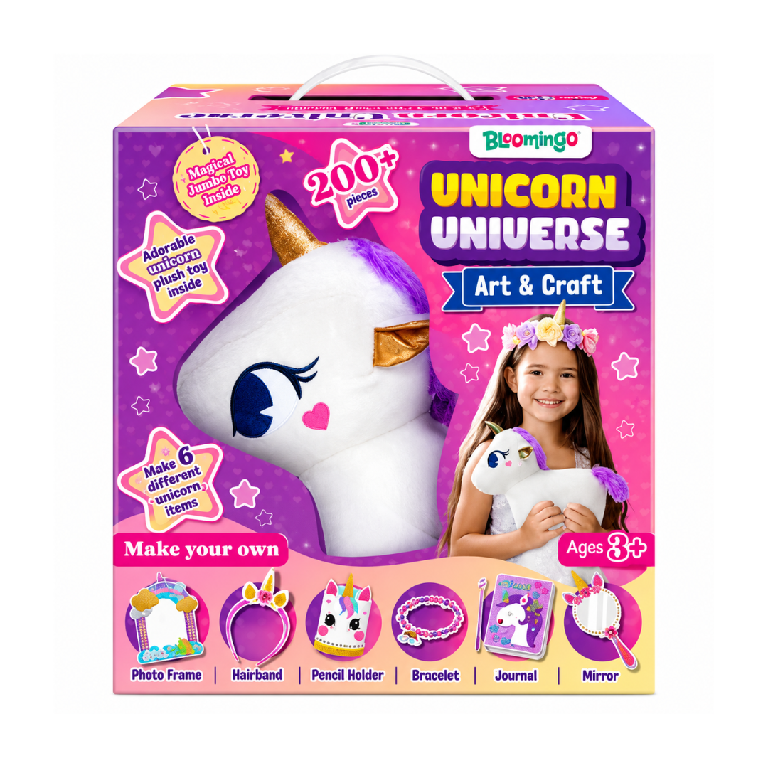 Bloomingo Unicorn Universe 6-in-1 DIY Art & Craft Kit