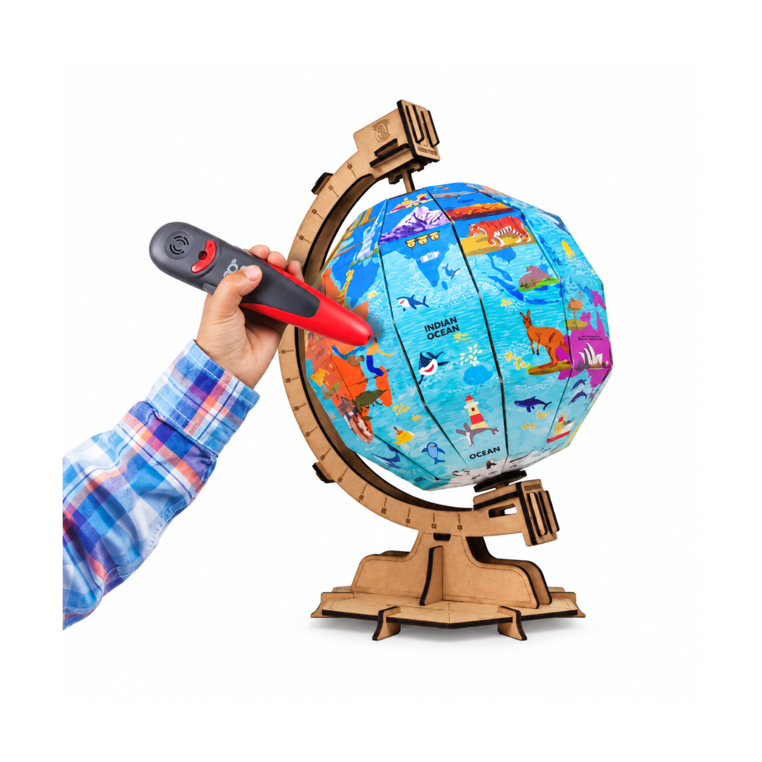 GoDiscover Interactive Globe with SmartPen, DIY Talking Globe: Continents & Oceans