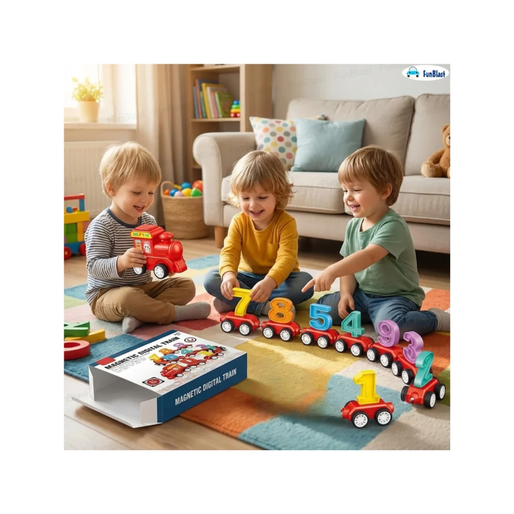Magnetic Digital Number Train Toy – 21 Pcs Educational Learning Set for Kids 3+