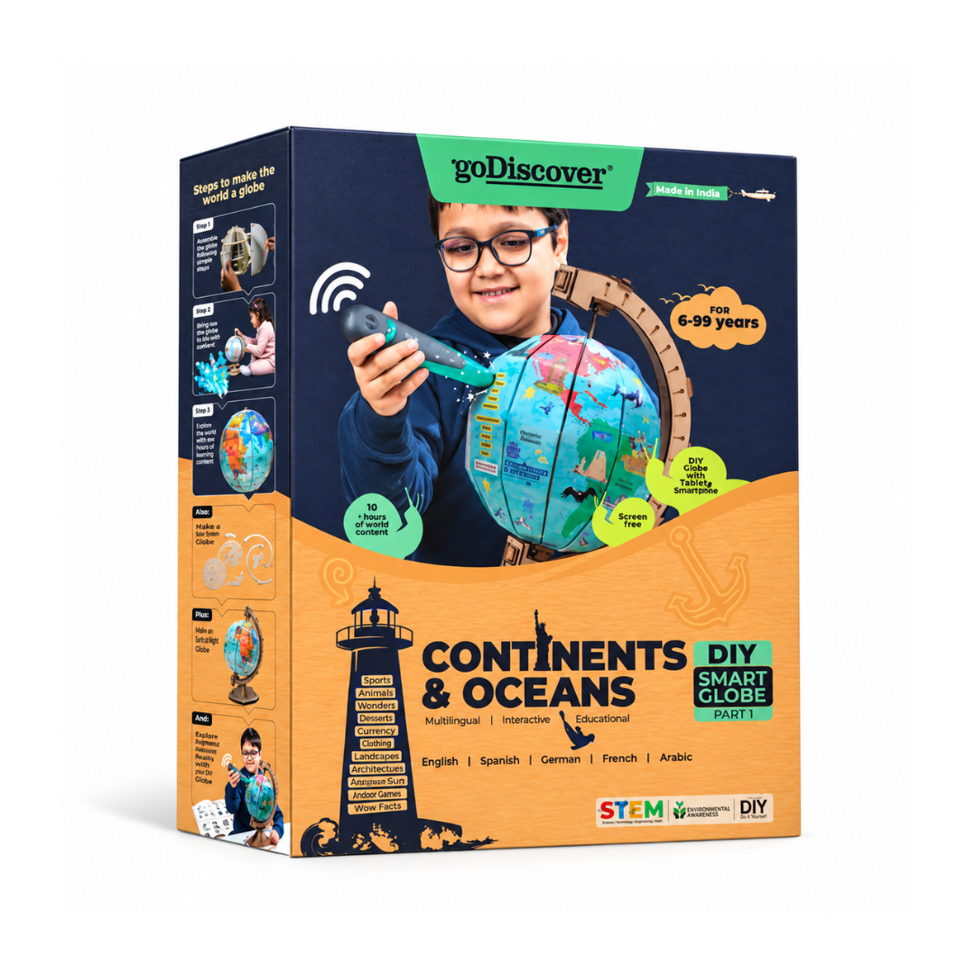 GoDiscover Interactive Globe with SmartPen, DIY Talking Globe: Continents & Oceans