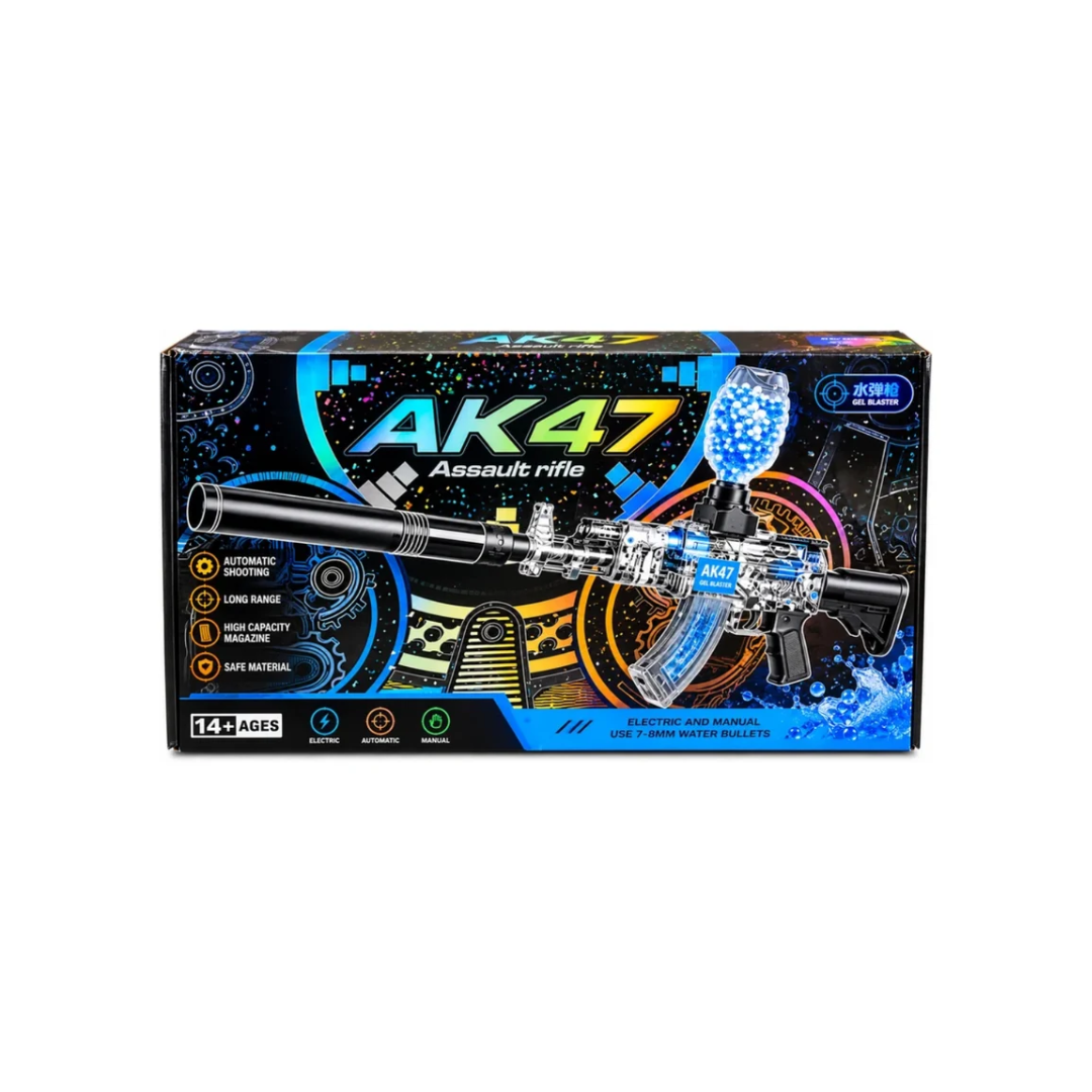 AK47 Electric & Manual Water Bullet Blaster with Drum Magazine