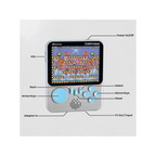 Sameo GameGear Retro Handheld Gaming Console – 666 8-Bit Games 3.5” LCD Grey