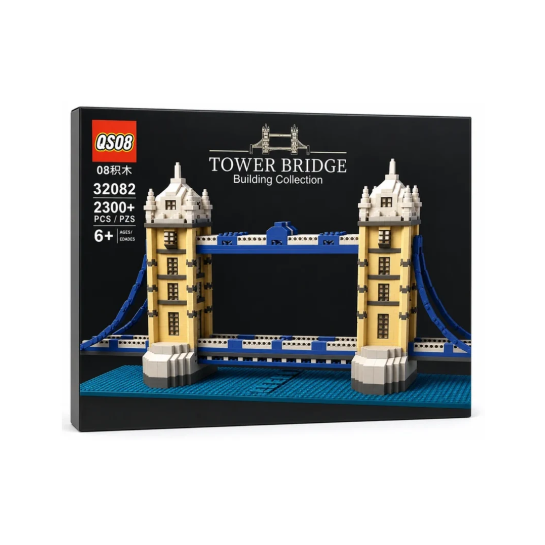 QS08 Tower Bridge Building Blocks Set – 2300+ Pieces Architectural Construction Model, 6Y+