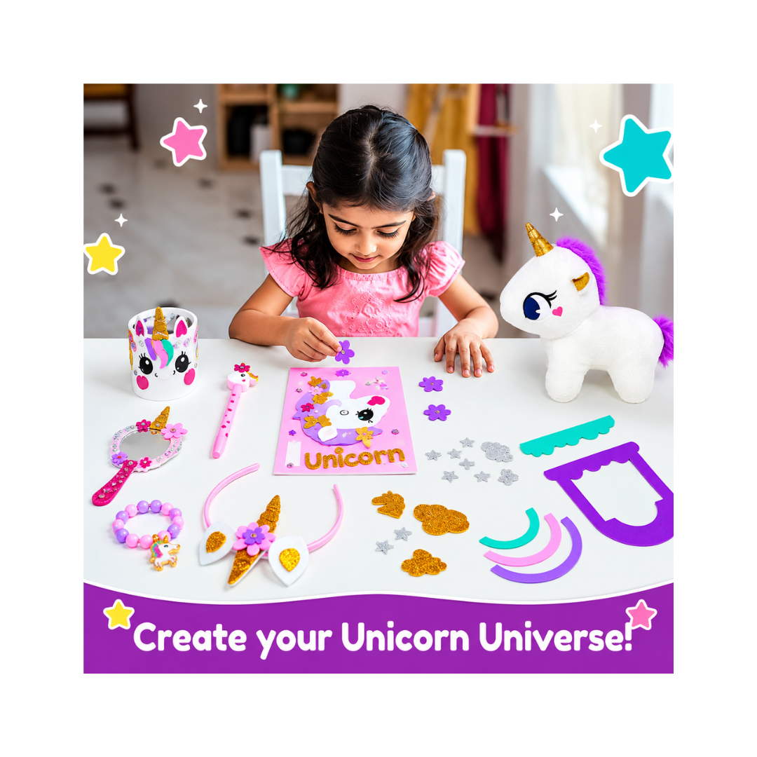 Bloomingo Unicorn Universe 6-in-1 DIY Art & Craft Kit
