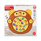 LUMO Bear Fishing Pond Game for Kids | Rotating Musical Fishing Game with 15 Fish & 2 Fishing Poles | 3+ Years