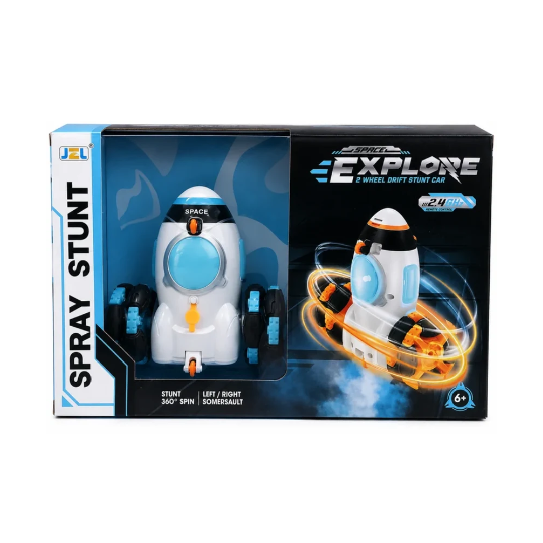 Remote Control Space Explore 2-Wheel RC Drift Stunt Car with 360° Spin