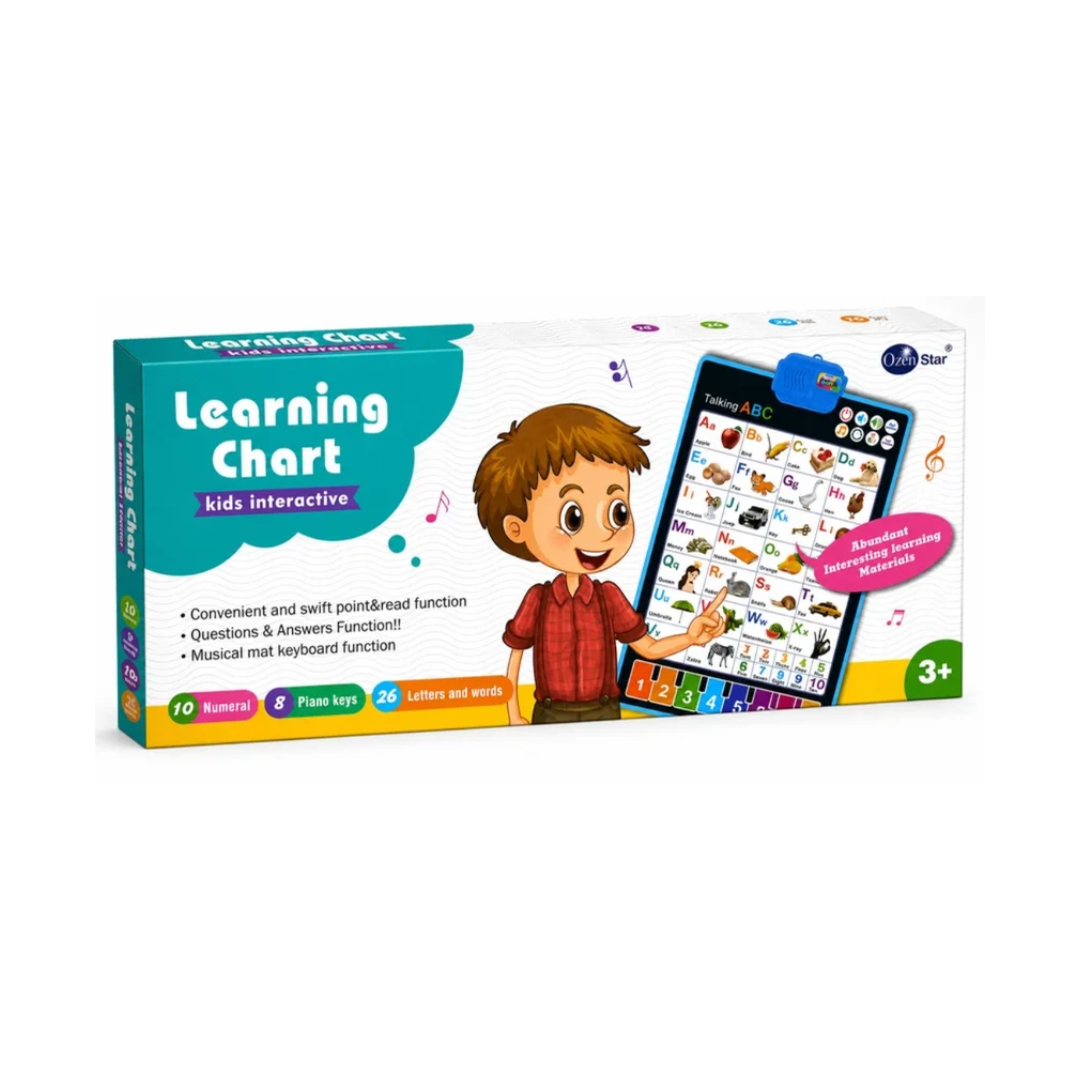 Ozen Star Kids Interactive Learning Chart – Talking ABC, Numbers, Piano Keys & Question Answer Educational Toy