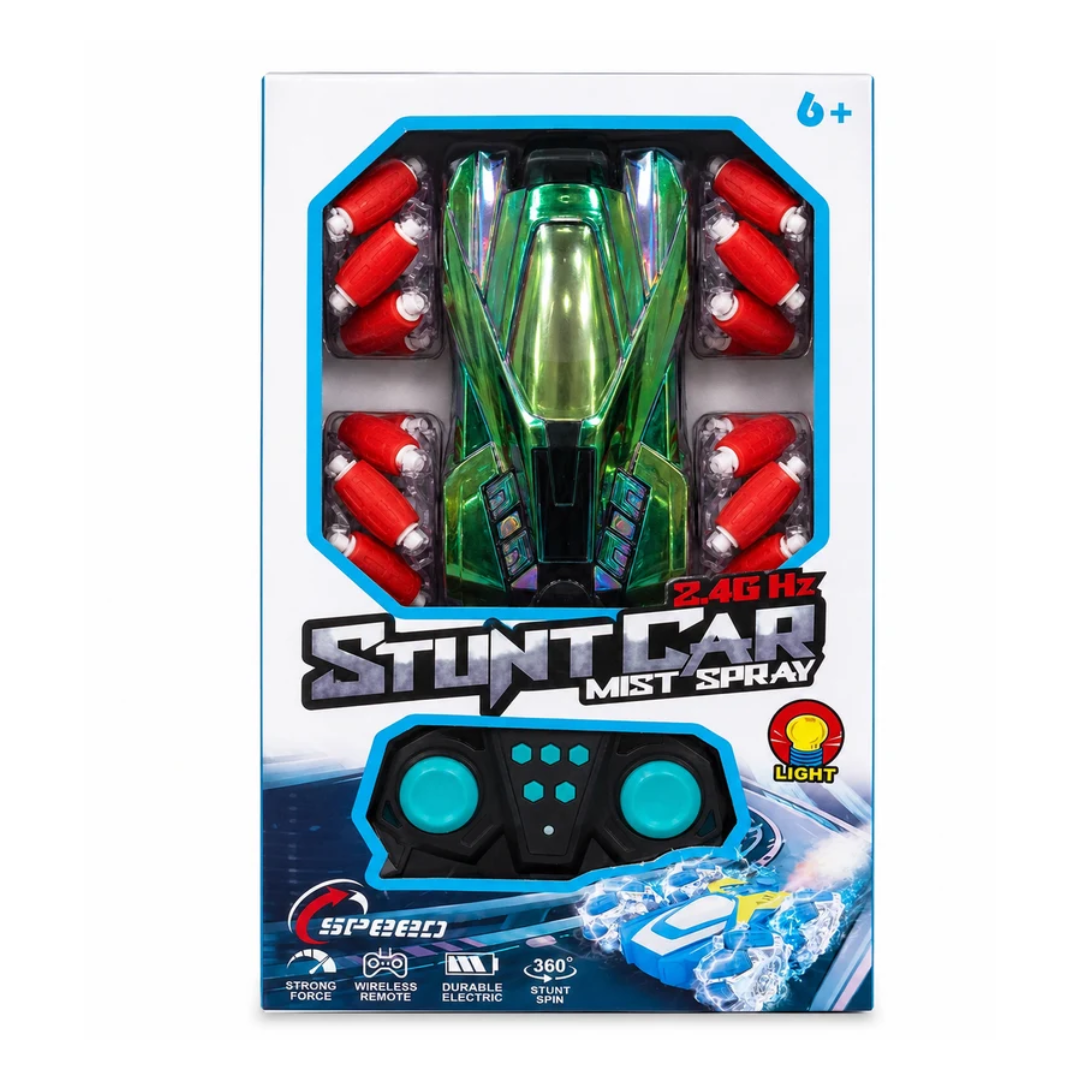 Rainbow Toys 2.4GHz Remote Control 360° Stunt Car with Mist Spray & Lights