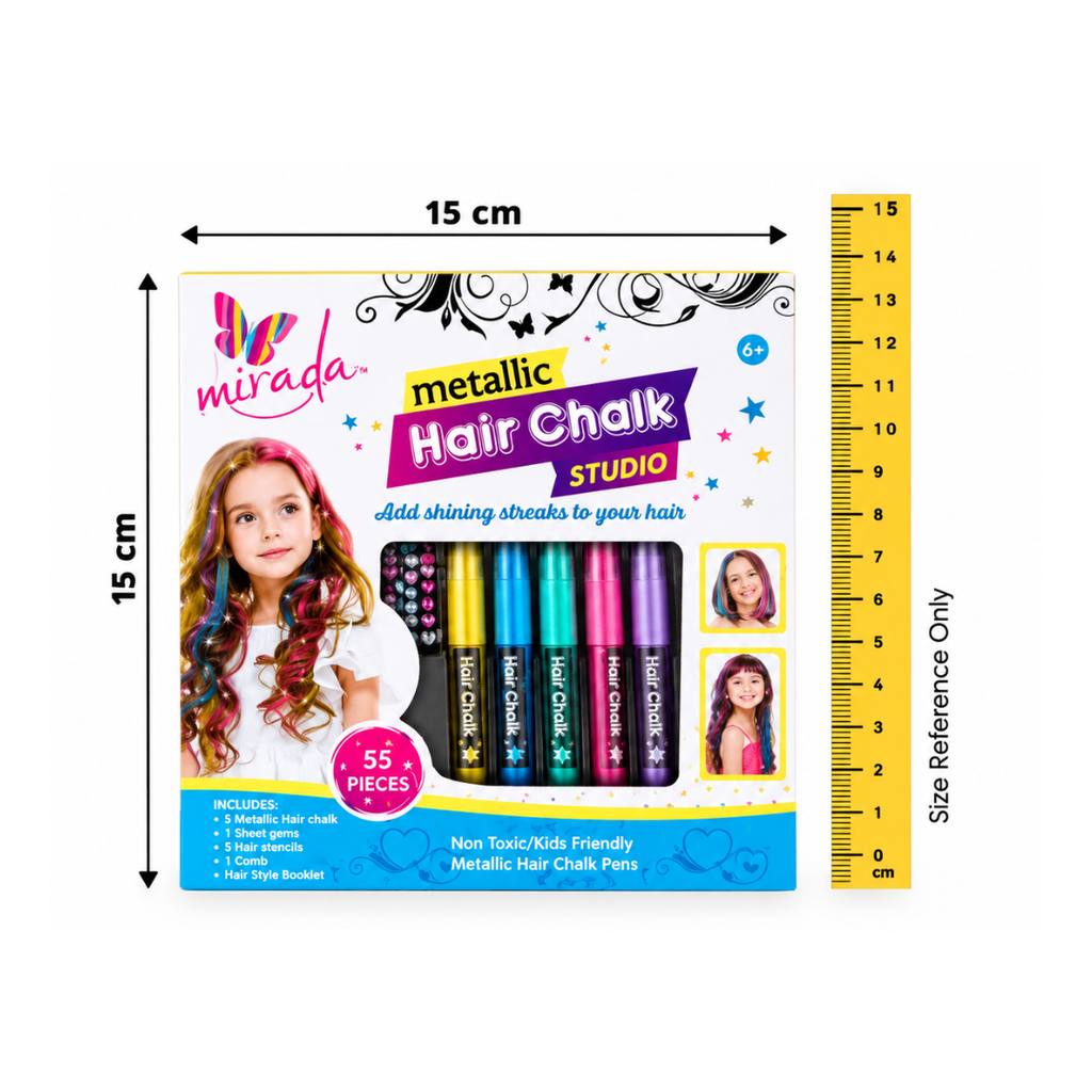 Mirada Metallic Hair Chalk Studio Kit Color & Print