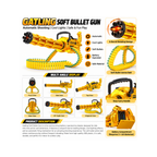 lumo Blazestorm Gatling Toy Gun with Soft Bullets & Rotating Barrel
