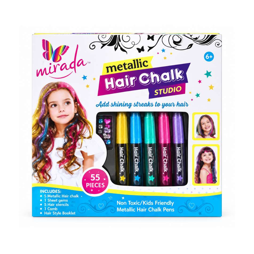 Mirada Metallic Hair Chalk Studio Kit Color & Print