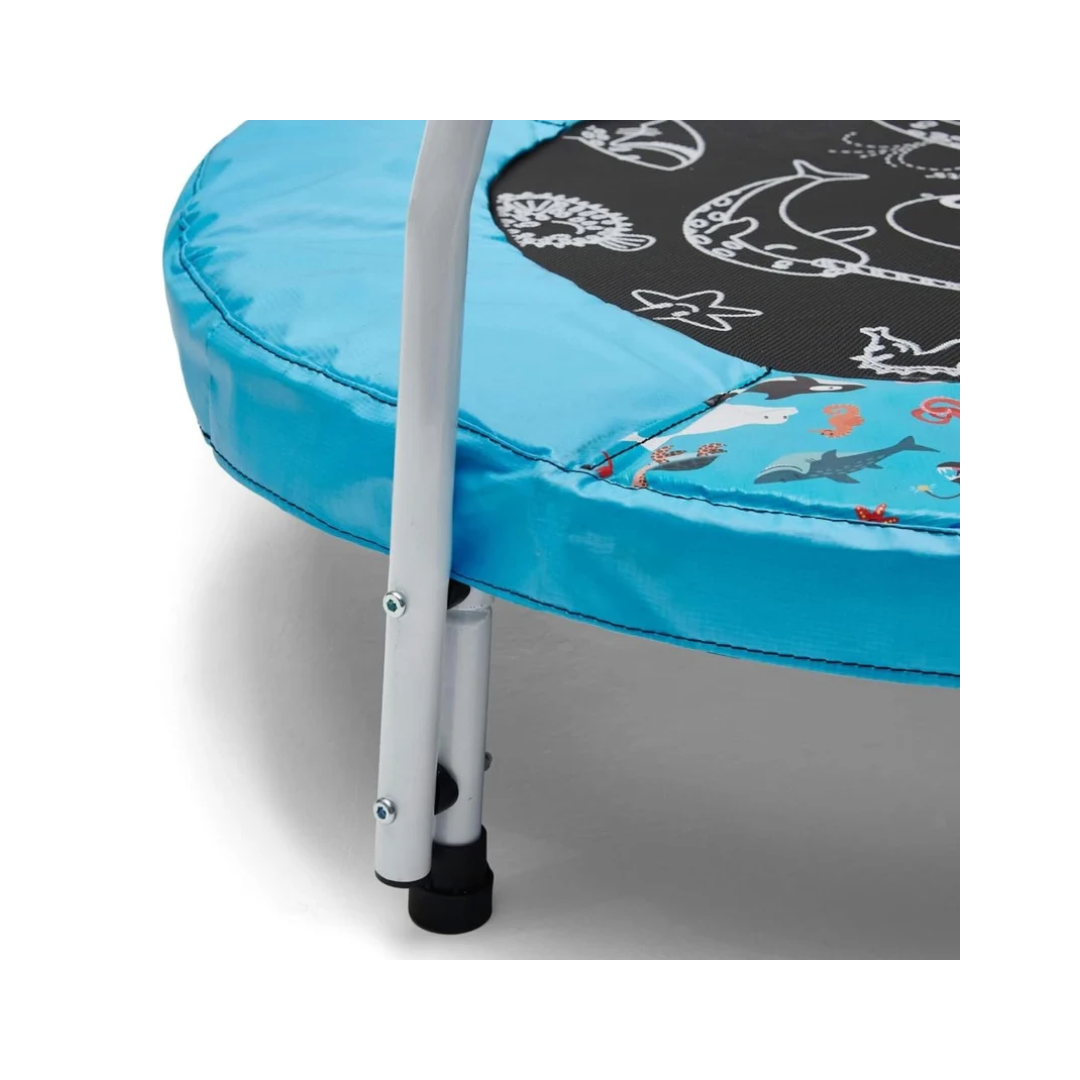 Plum Junior Ocean Bouncer with Sounds | Spring-Free Kids Trampoline with Handle for Ages 18 Months+